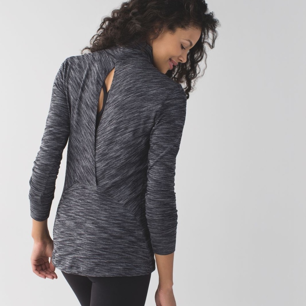 Lululemon &go Take-Off Long Sleeve Heathered Black